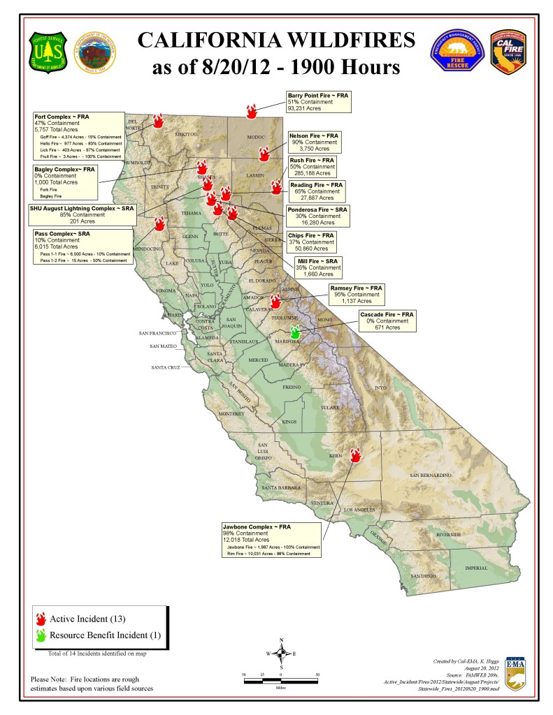 Statewide_Fires_20120820_1900 | Cal OES News