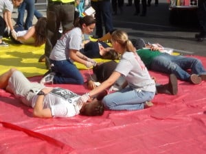 La Mirada earthquake exercise at Biola University