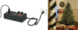 Christmas tree and power strip