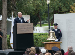 Governor Jerry Brown at California Firefighters Memorial Ceremony