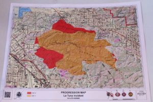 Map of La Tuna Fire perimeter