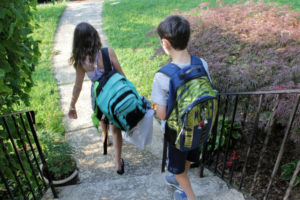Kids with backpacks