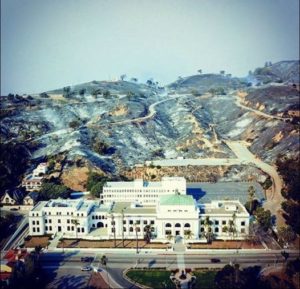 Ventura City Hall during Thomas Fire
