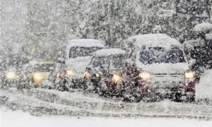 Traffic in blizzard South Lake Tahoe | CHP