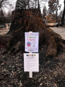 Phase 1 Completion sign