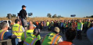 CHP addresses gathering of truck drivers