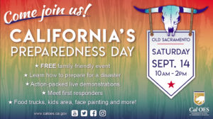 Banner with text announcing Preparedness Day