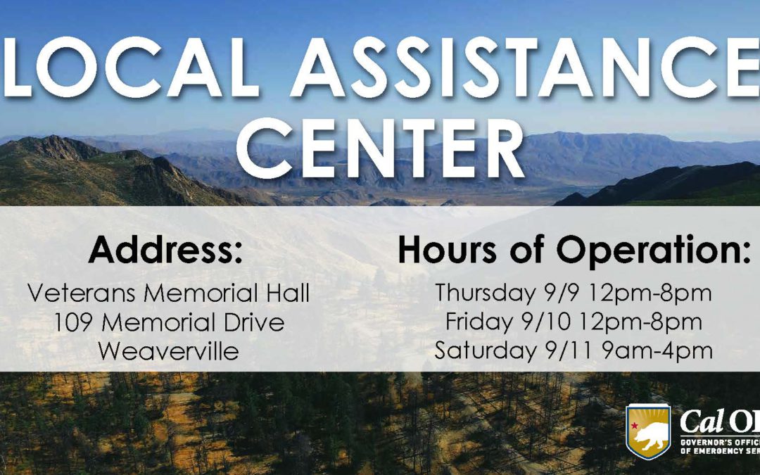 Local Assistance Center to Support Monument Fire Survivors