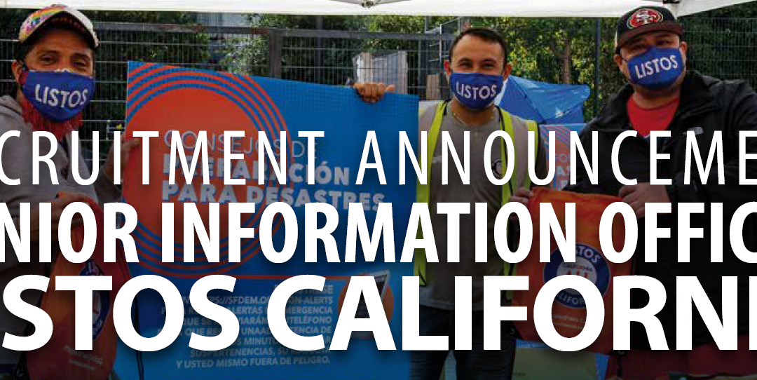 Recruitment Announcement: Senior Information Officer Listos California