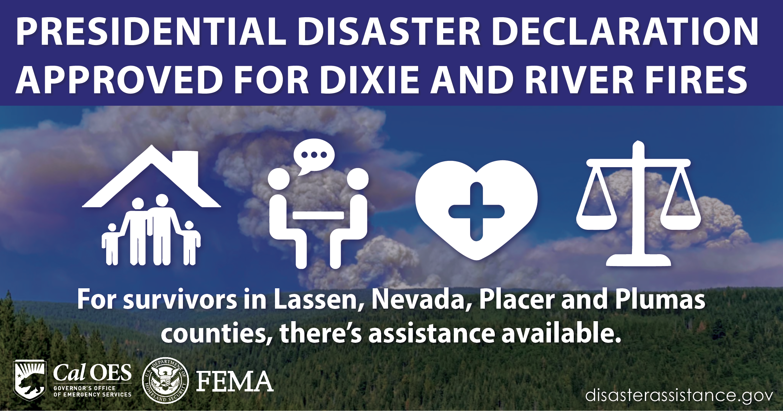 Presidential Disaster Declaration Approved for Dixie and River Fires