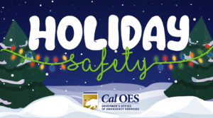 Graphic with "Holiday Safety" text