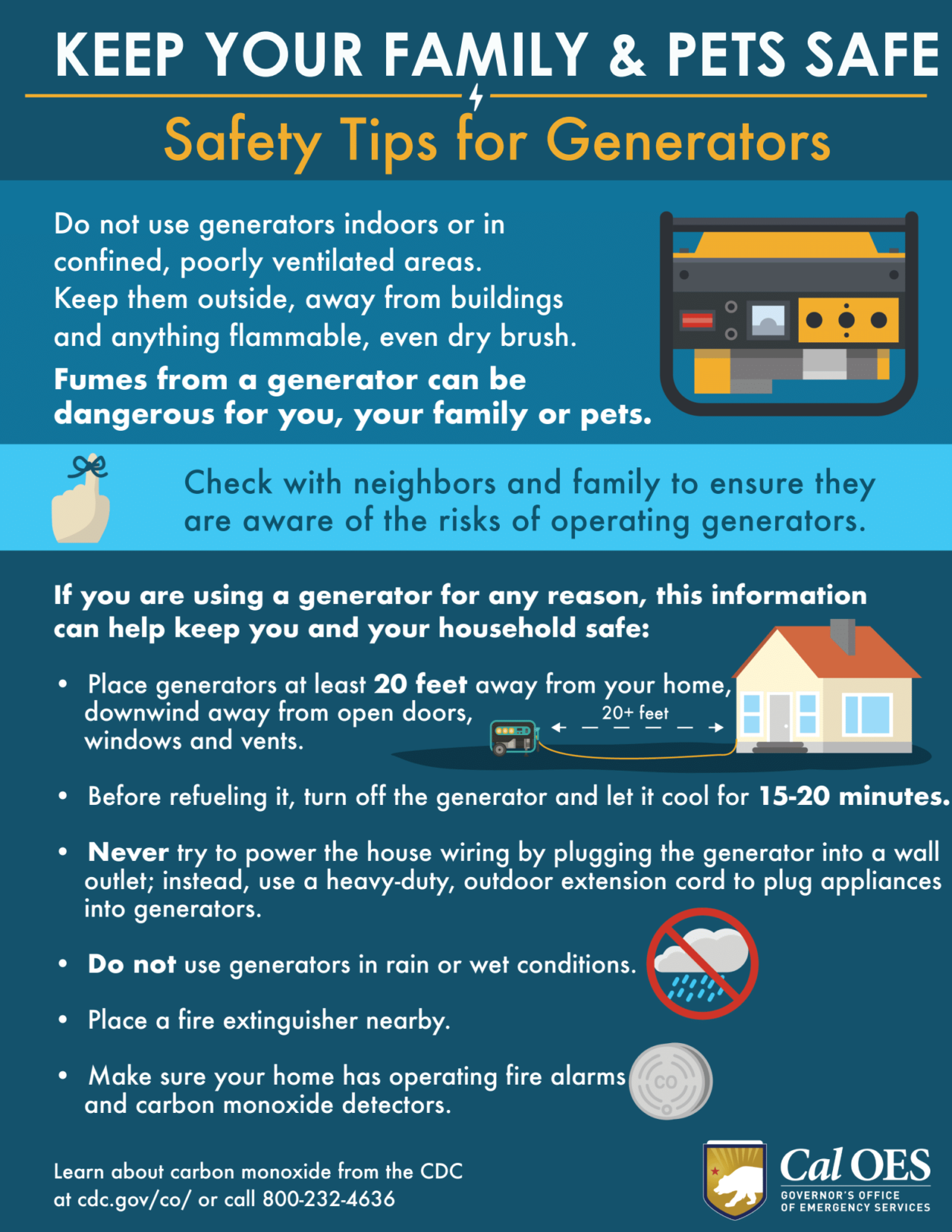 Winter Storm Preparation: Generator Safety Tips | Cal OES News