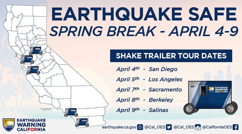 Cal OES Hosts Earthquake Safe Spring Break Statewide Tour | Cal