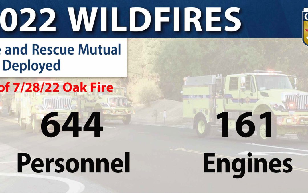 Cal OES Deploys Mutual Aid Resources to Oak Fire in Mariposa County – July 28, 2022