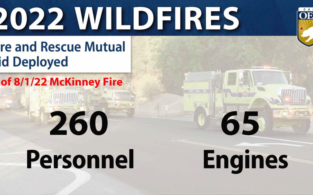 Cal OES Deploys Mutual Aid Resources to McKinney Fire in Siskiyou County – August 1, 2022