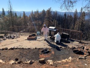 DTSC crews assess properties in Placer County burned by the Mosquito Fire