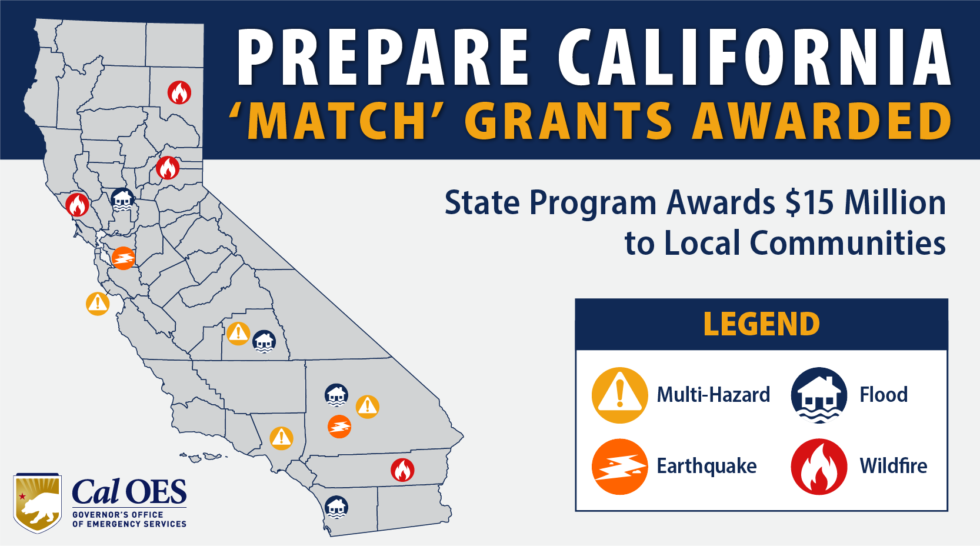 Cal OES Awards Over 15 Million in State Funding Through Prepare