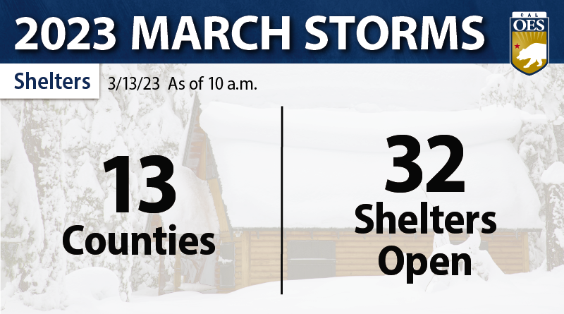 Shelters Available for Residents Impacted by March Storms 03.13.23
