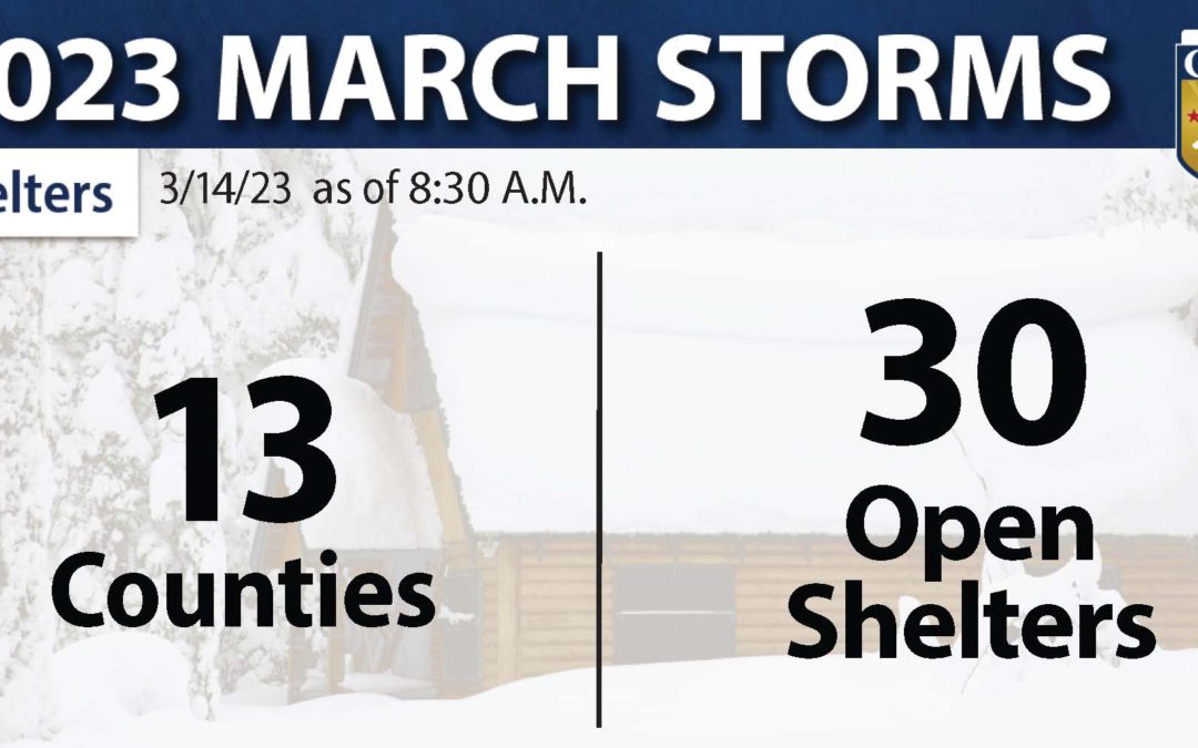 Shelters Available for Residents Impacted by March Storms 03.14.23