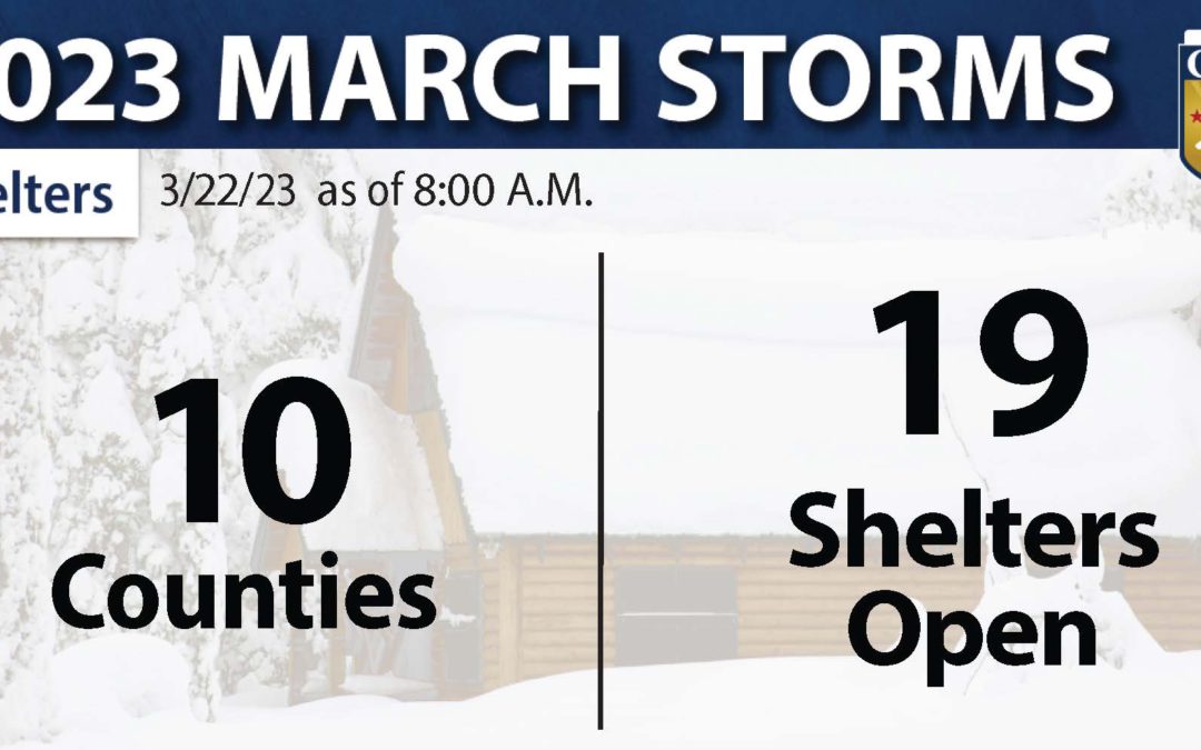 Shelters Available for Residents Impacted by March Storms 03.22.23