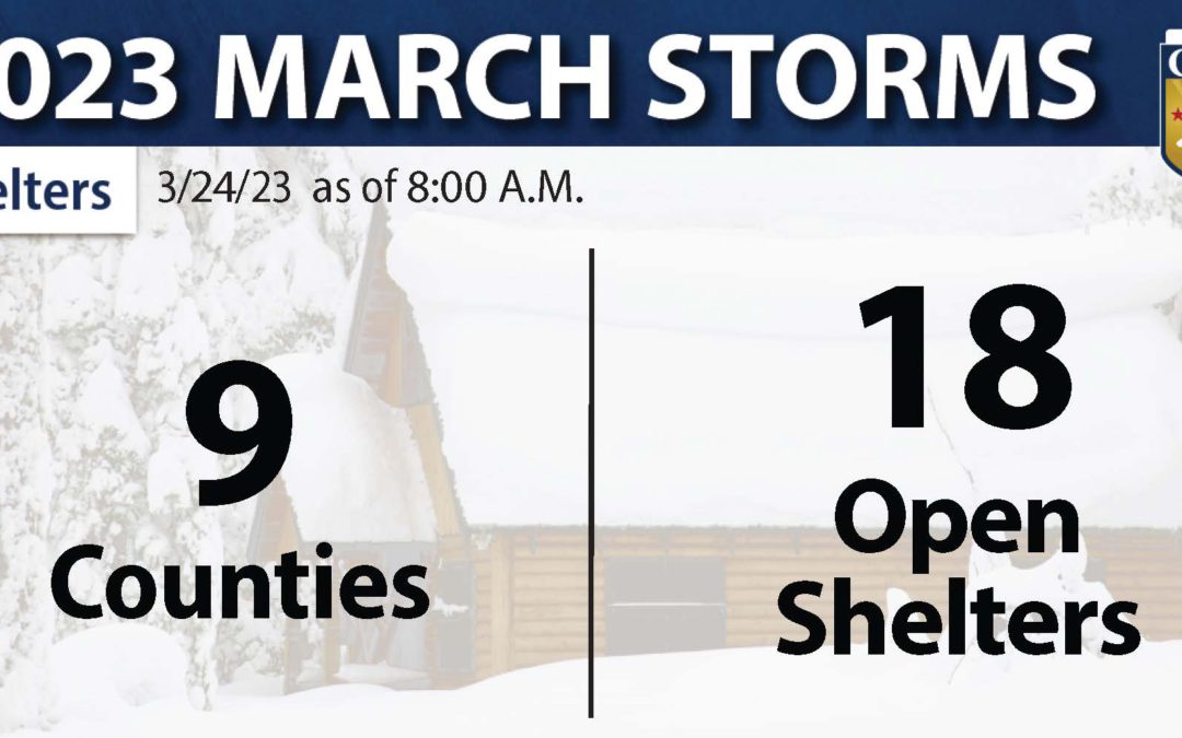 Shelters Available for Residents Impacted by March Storms 03.24.23