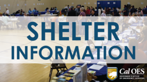 Text reads Shelter Information with cal O E S logo in bottom right.