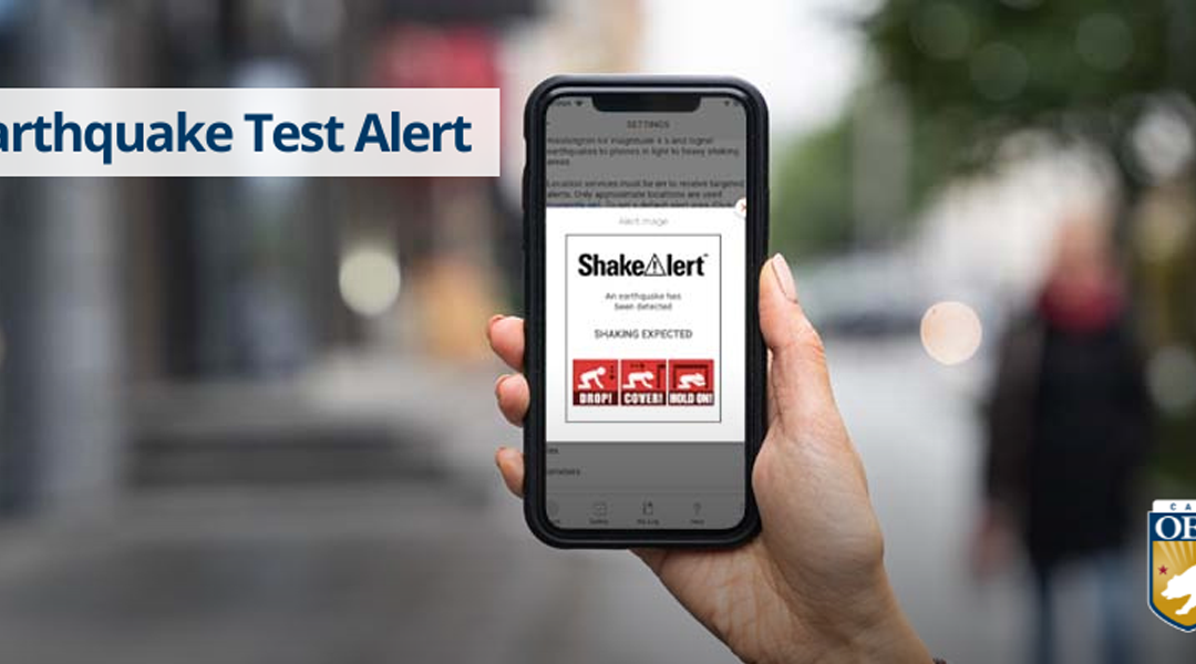 Earthquake Test Alert for MyShake App Users