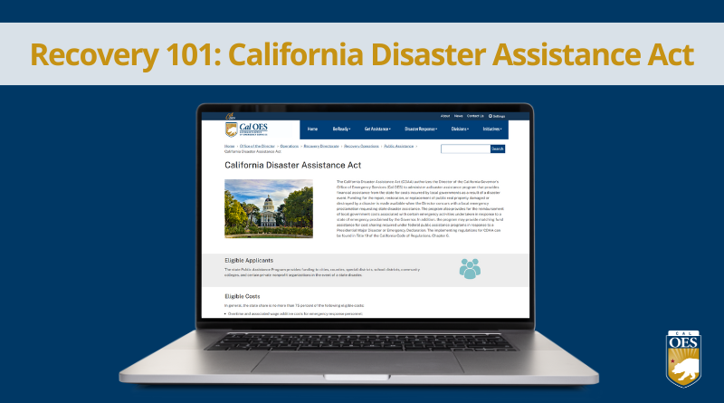 Recovery 101: The California Disaster Assistance Act 