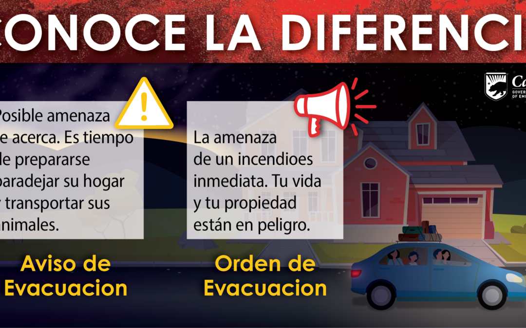 Diferencia entre advertencia y orden de evacuación