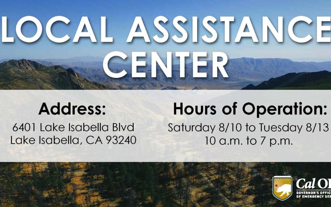 Local Assistance Center Opens in Kern County on Saturday