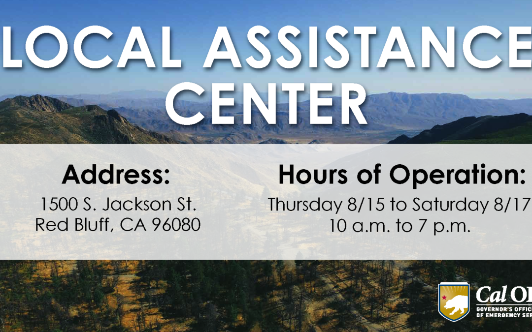 Local Assistance Center Opens in Tehama County on Thursday