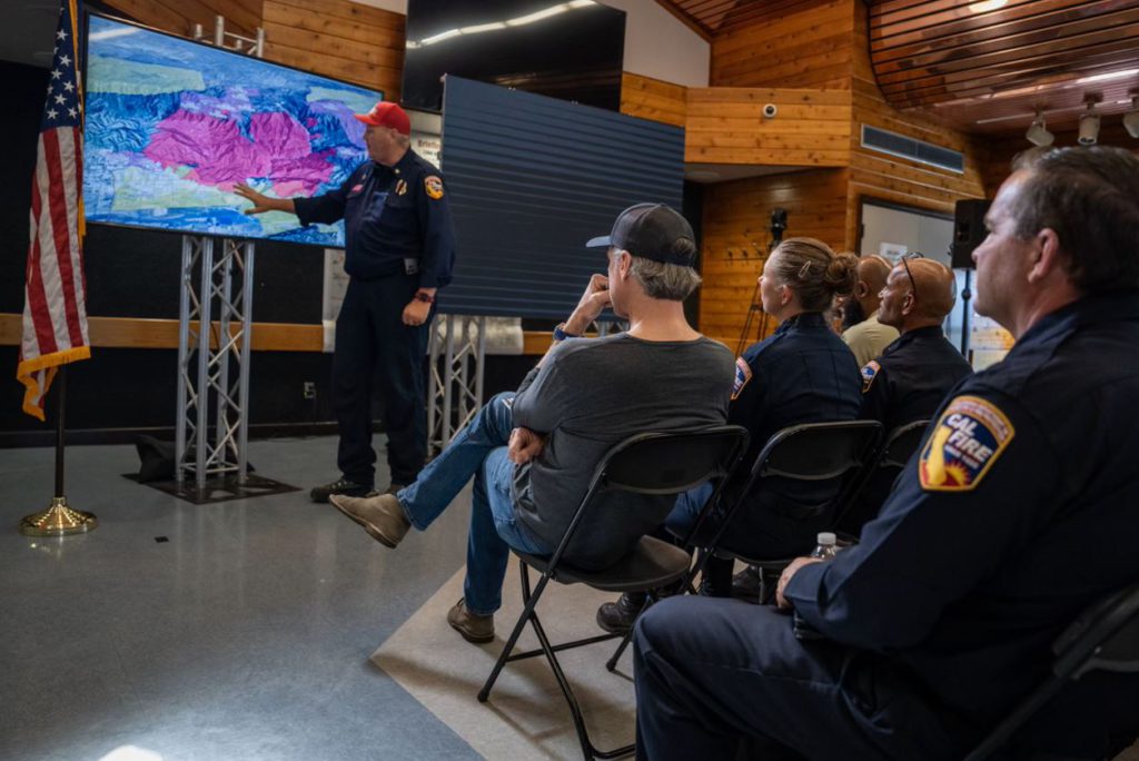 Governor Newsom receives a briefing on the Line Fire 2024.