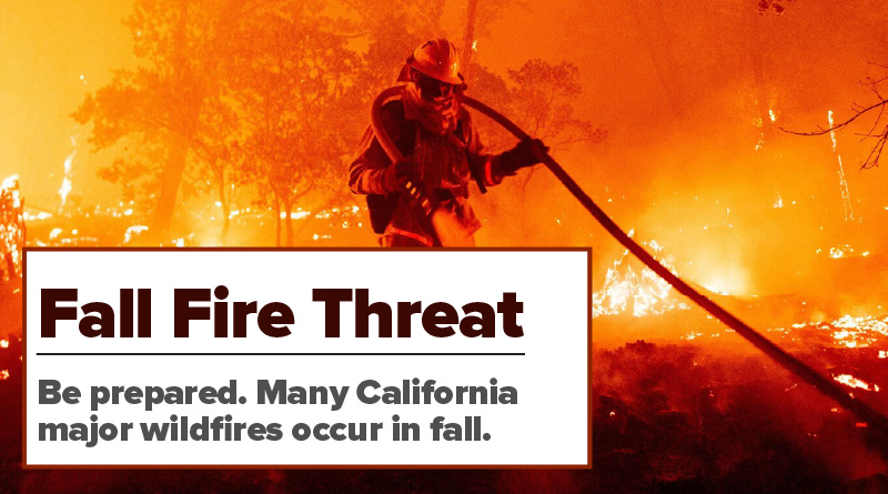 Summer Leaves, Fall is here: Wildfire Threats Remain