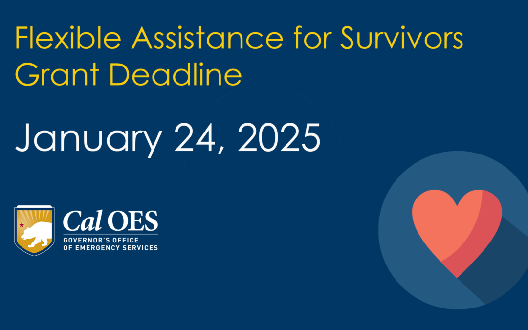 January 24 Deadline for Victim Service Providers to Apply for New One-Time Funding Opportunity through Cal OES Grants