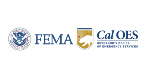 Logos of the Federal Emergency Management Agency (FEMA) and California Office of Emergency Services (Cal OES)