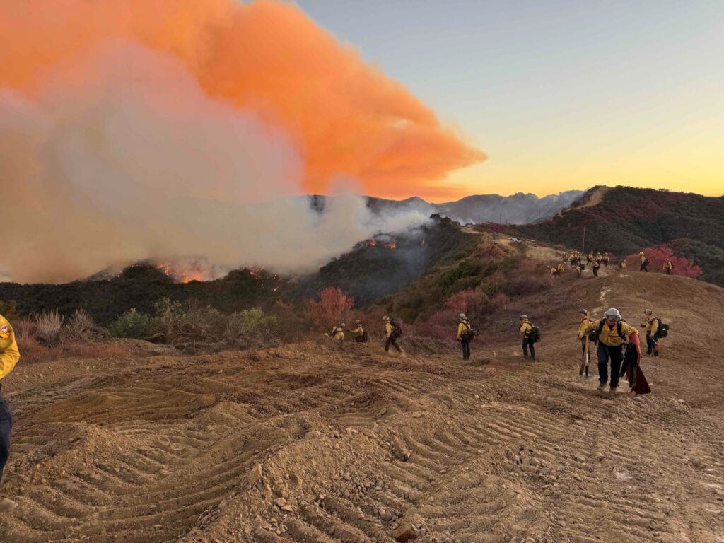 image of smoke on mountain
